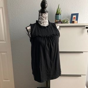 🍀 4 for $24: LOFT sleeveless top black, XS